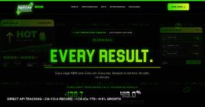 NoBrainerWagers live tracker homepage showing transparent public results and performance data.