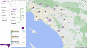 FLEETA Trip History Menu screenshot