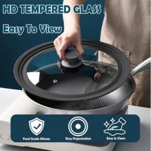 BIDOTAMU FDA Certified Universal Pot Lid Tempered Glass Feature