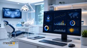 Medix Dental IT June 2026 Dental Cybersecurity Data Report showing first-party threat findings across protected dental practices and DSOs