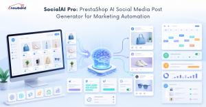 Screenshot of SocialAI Pro, the PrestaShop AI Social Media Post Generator used for automated social media marketing and content publishing.