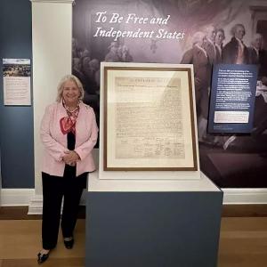 President Hutson at the June 7 Virginia Museum of History & Culture event.