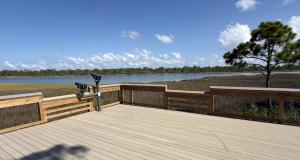 A new, accessible viewing platform overlooks the natural environment at Dr. Julian G. Bruce St. George Island State Park.