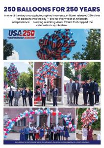 250 balloons — one for each passing year of America's freedom