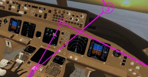 Flow lines in the Boeing 777 flight deck