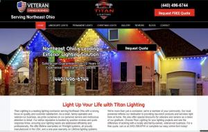 This is an image of the Titan Lighting website home page.