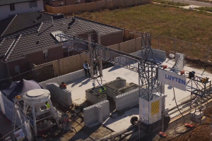 Image from Australia's first ever 3d printed multistorey building printed by the Platypus X12