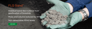 Ecoremedy’s Fluid Lift Gasification™ produces FLG Sand™