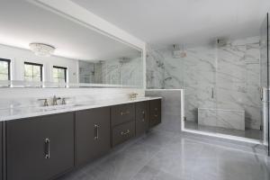 bathroom marble shower double vanity
