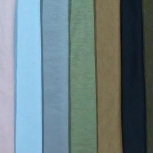 Ultra-fine Ryoma ramie fabric folded in multiple colors, a sustainable alternative to linen
