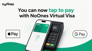 NoOnes Virtual Visa now supports Google Pay and Apple Pay