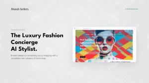 Brands Seekers Luxury Fashion Concierge AI Personal Stylist homepage featuring AI-powered luxury fashion shopping across more than 350 designer brands.