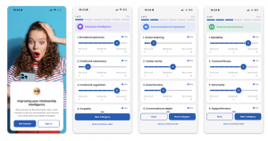 Sample screenshots from the app TrueSelfIQ