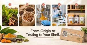 Farm to shelf traceability organic spices — Spicy Organic traceable supply chain McKinney Texas USDA Certified Organic