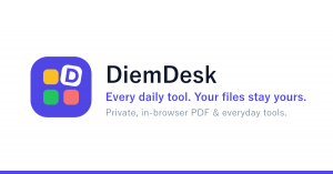 DiemDesk — 40+ private, in-browser PDF and document tools. Your files stay on your device.