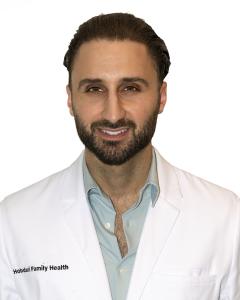 Professional headshot of Dr. Ali Zreik, MD, Internal Medicine physician at Hobdari Family Health.