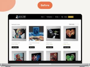 Blue Robin Shop Website Before and After- E-Commerce Shop Page Redesign by Creative Repute