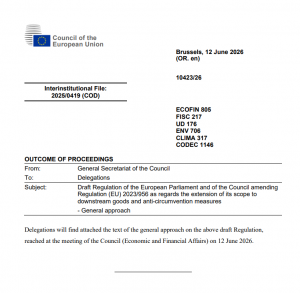 Official June 2026 document from the Council of the European Union