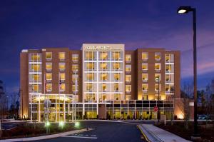 Exterior of the Four Points by Sheraton Raleigh Durham Airport hotel in Morrisville, NC.