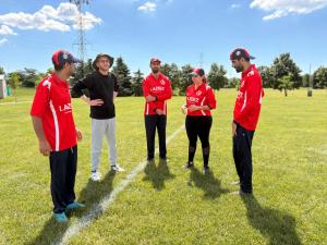 Image of the CBCA team at a team practice sporting there jerseys with lazeez logo