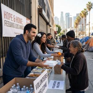 pedram and shabnam feeding the community