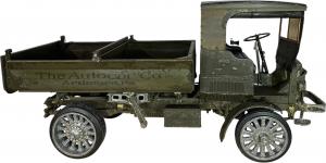 https://bid.bertoiaauctions.com/lots/view/1-CK3867/salesman-sample-rotary-dump-truck Rare ¼-inch-scale salesman’s sample of a 1922 Autocar rotary dump truck, mostly brass, one of only five known to exist, massive both in size (52 inches in length) and we