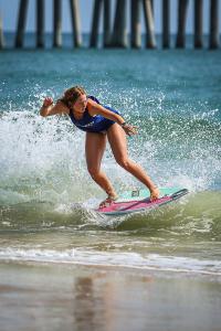 Nicole Phillips skimboarding at OBX SkimJam