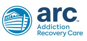 ARC logo - a ark image and the workds Addiction Recover Care