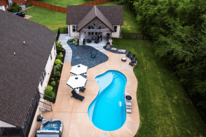 in ground fiberglass pool and pool house mt juliet tn