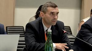 Vladimir Ivanov speaking at the OSCE plenary session in Vienna