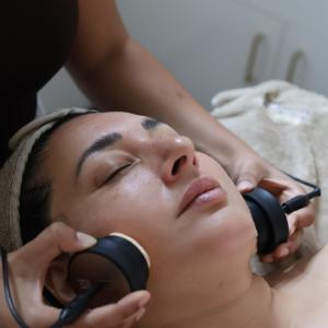Microcurrent facial featuring Bio Visage at Skin & Tonic in Raleigh, NC