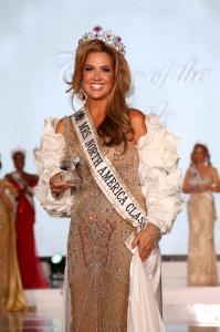 Dr. Holly J. Burns, newly crowned Mrs. North America Classique 2026, wearing her crown and sash while holding her crystal award at the Mrs. Globe Summer Event 2026 in Palm Springs, California.