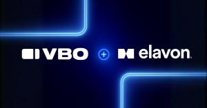 VBO and Elavon logos with neon accents
