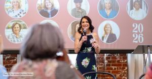 Dr. Weston discussing women's health & welcoming the honorees of the 2026 Inspiring Women event in Columbus, Ohio.