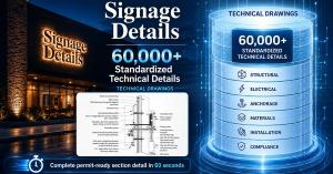 Signage Details Technical Drawing