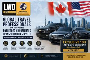 Global Travel Professionals Can Now Access Preferred Chauffeured Transportation Services Across Canada and the United States with Exclusive Direct Booking Benefits and a 10% Affiliate Discount