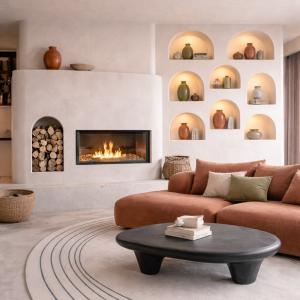 Microcement living room