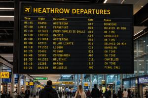 Heathrow departures board