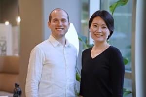 From left to right: Thomas Goodwin of DEEPVELO’s International Business Development and Manager Bomi Jeon