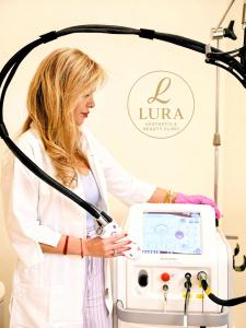 Woman using GentleMax Pro+ device