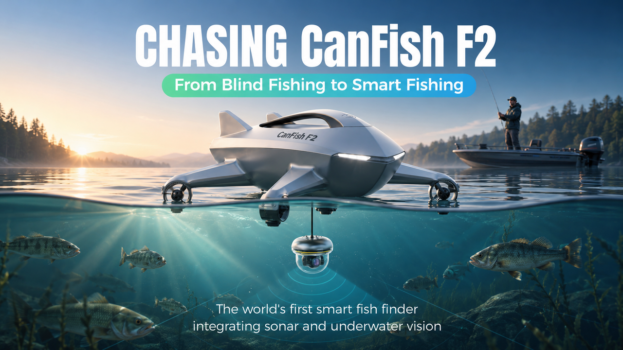 CHASING CanFish F2 combining sonar, underwater vision and smart fishing technology