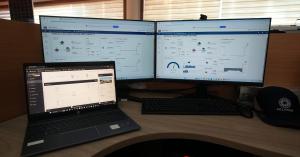 Solaren Energy monitoring workstation displaying real-time performance dashboards for commercial solar systems in the Philippines.
