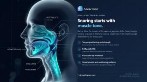 Image describing how airway trainer works and the exercises and muscles being activated
