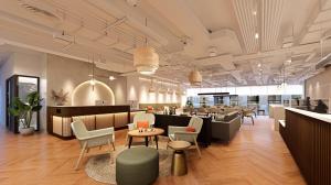 Modern flexible workspace and interior office layout at Common Ground Digital Park McKinley Hill in Manila.