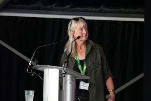 Birdfy Product Consultant, WildlifeKate, at Global Birdfair 2026.