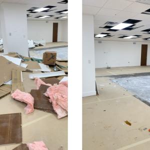Commercial property cleanout before and after by XS Trash.