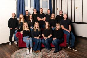 The Elm Group real estate team members together at an event in Fargo, North Dakota.