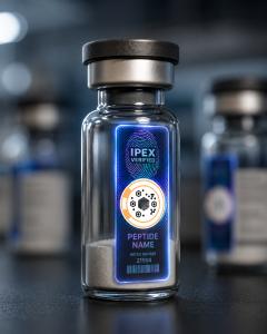 Fingerprint embedded in larger label on a vial