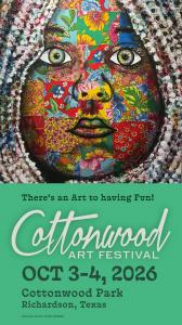 Fall 2026 Cottonwood Art Festival in Richardson, with artwork by Featured Artist Tony Parana