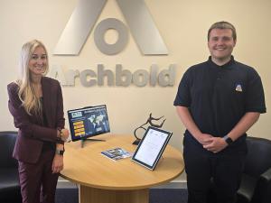 Robbie Broadman and Sally Ogley of the Global Logistics team